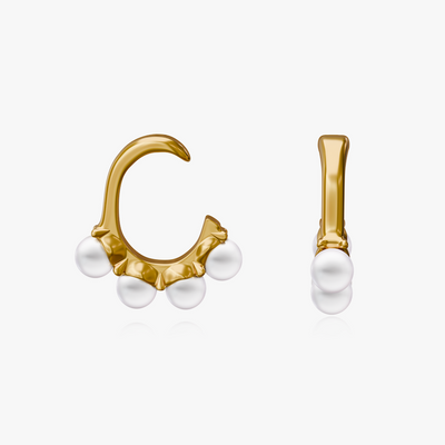 モダン パール イヤーカフ e18