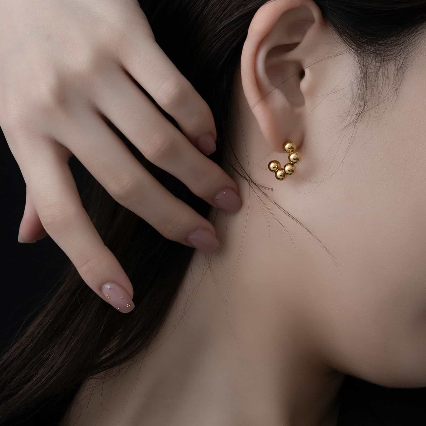 ball hoop earrings p54