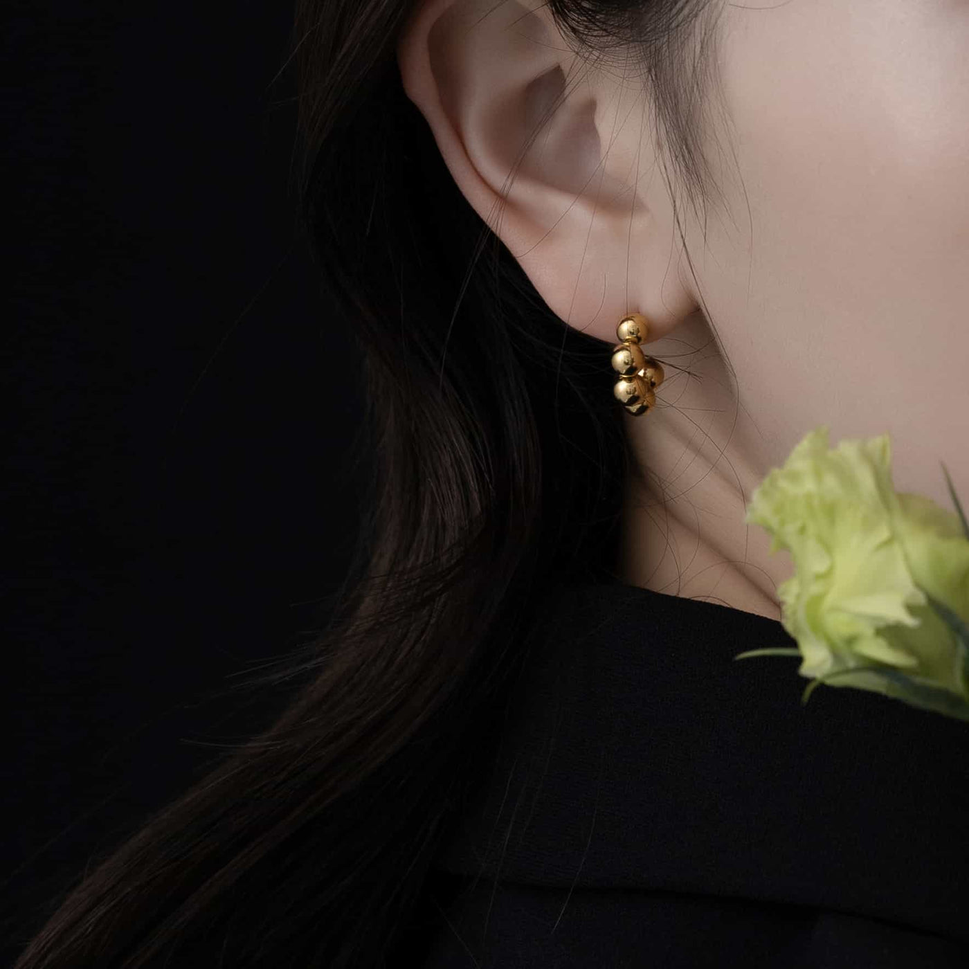 ball hoop earrings p54