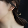 ビジュー ダブルライン ピアス p113