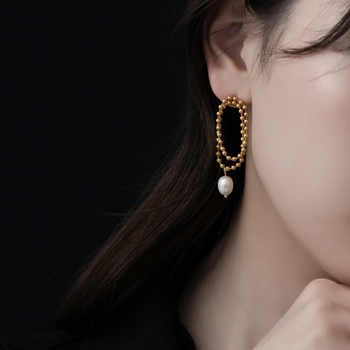 pearl chain earrings p57
