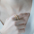 パール レイヤード リング  r121