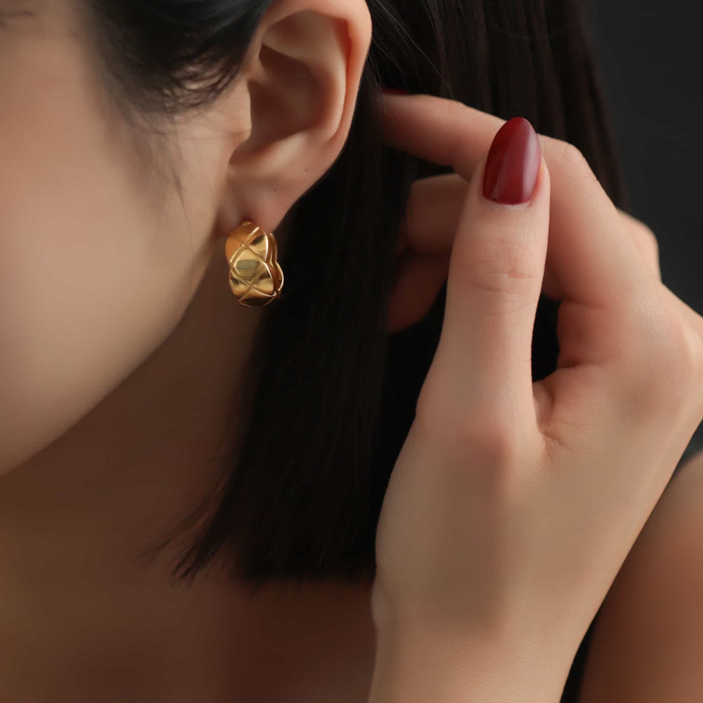 キルティング フープ ピアス p29
