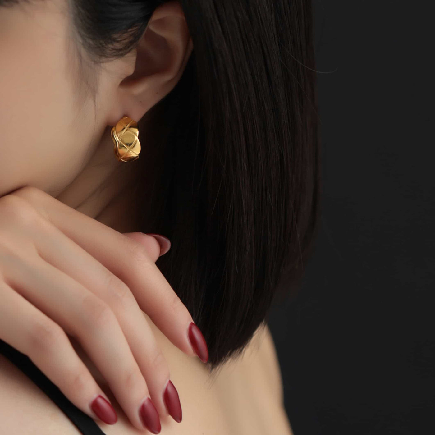 キルティング フープ ピアス p29