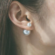 ダブル パール ピアス p120