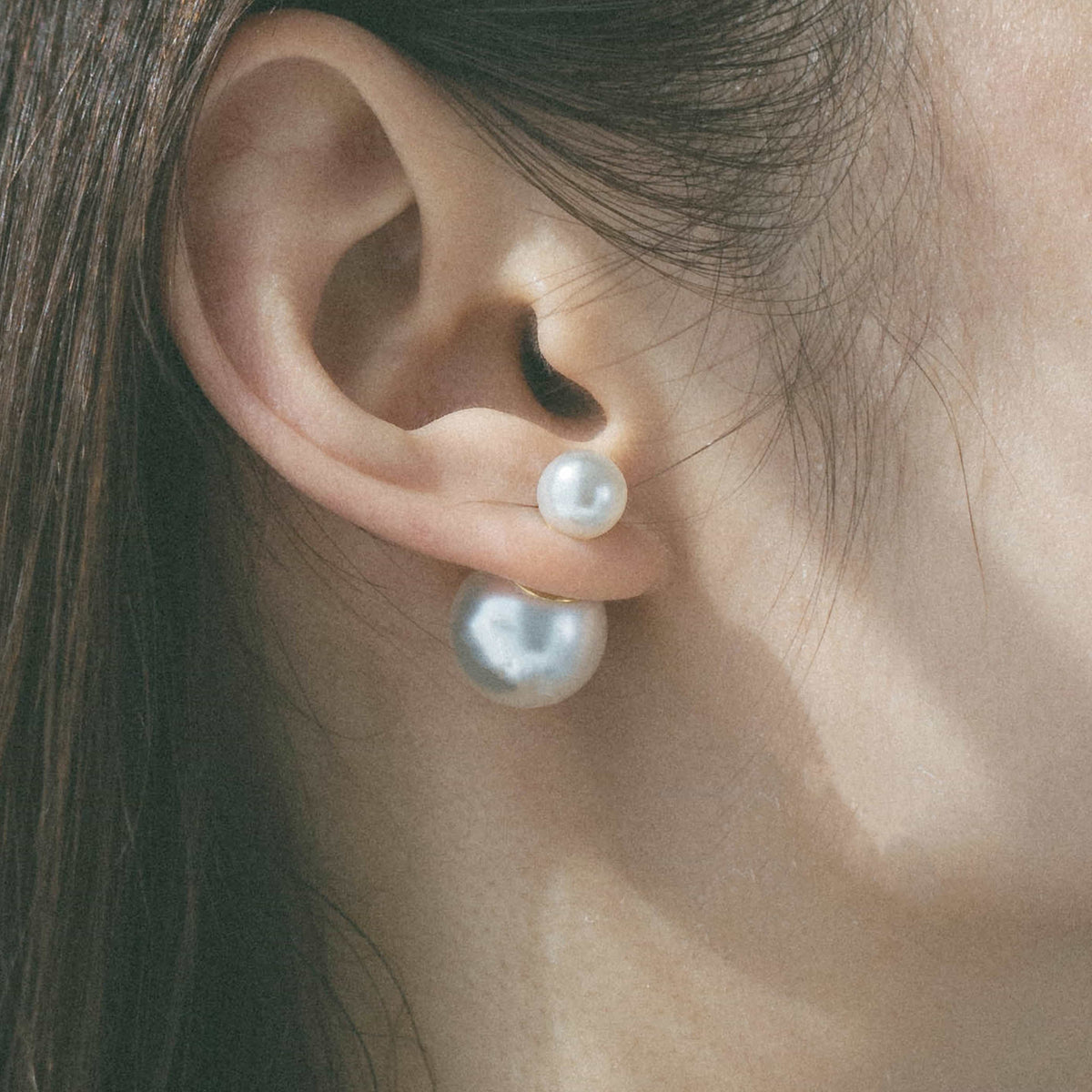 ダブル パール ピアス p120