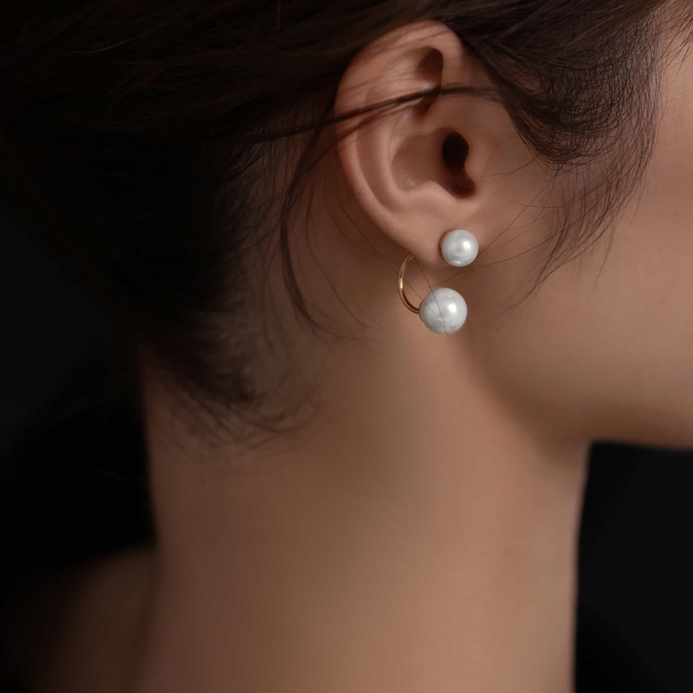レイヤード パール ピアス p111