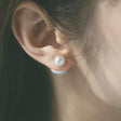 ダブル パール ピアス p120