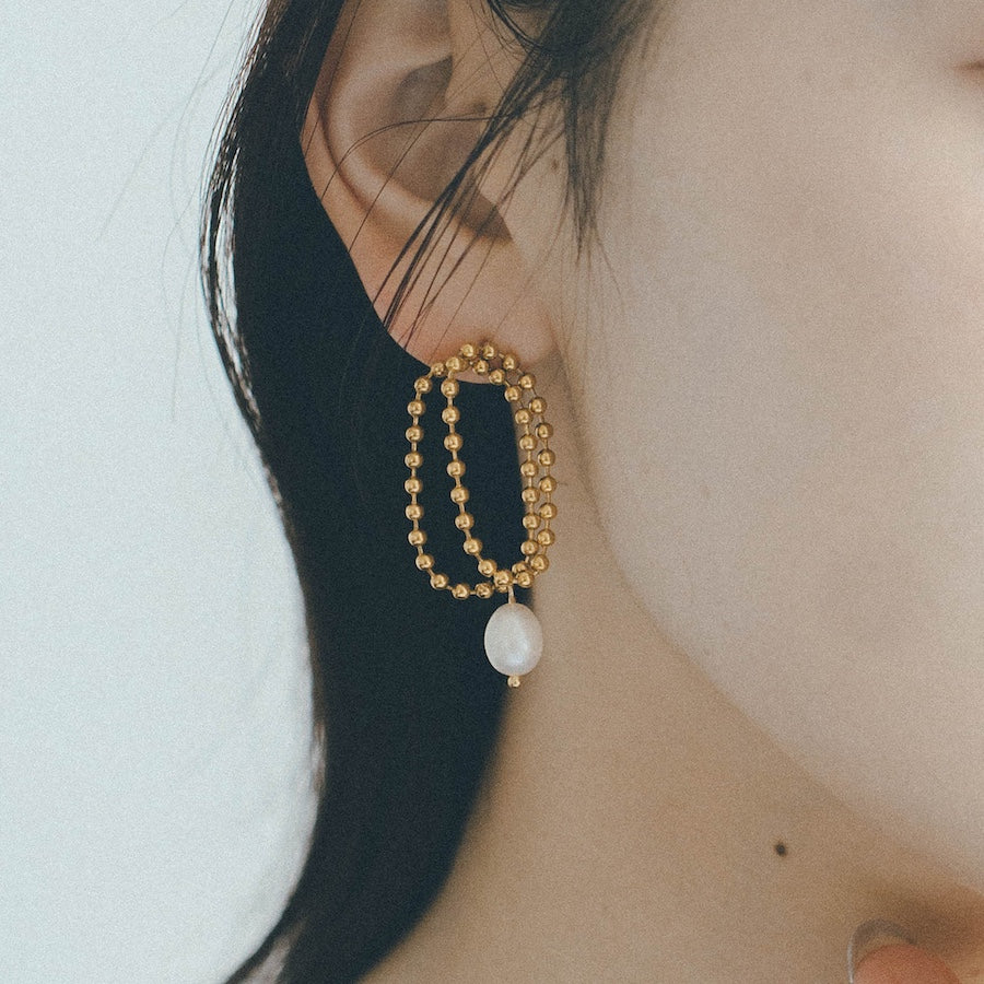 pearl chain earrings p57