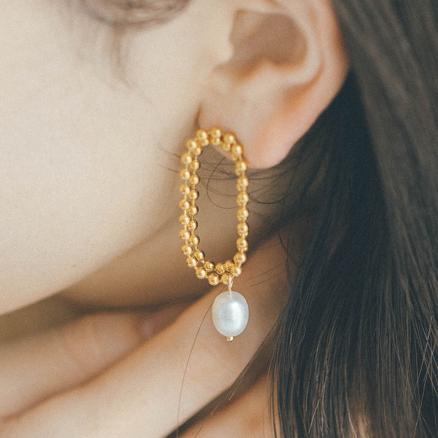 pearl chain earrings p57