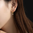 Zirconia hoop earrings p28