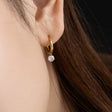 Zirconia hoop earrings p28