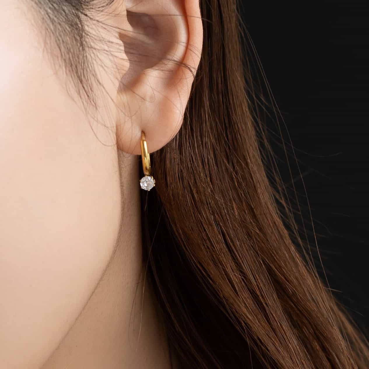 Zirconia hoop earrings p28