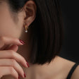 Zirconia hoop earrings p28