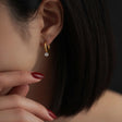 Zirconia hoop earrings p28