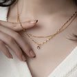 レイヤード ジルコニア ネックレス n21