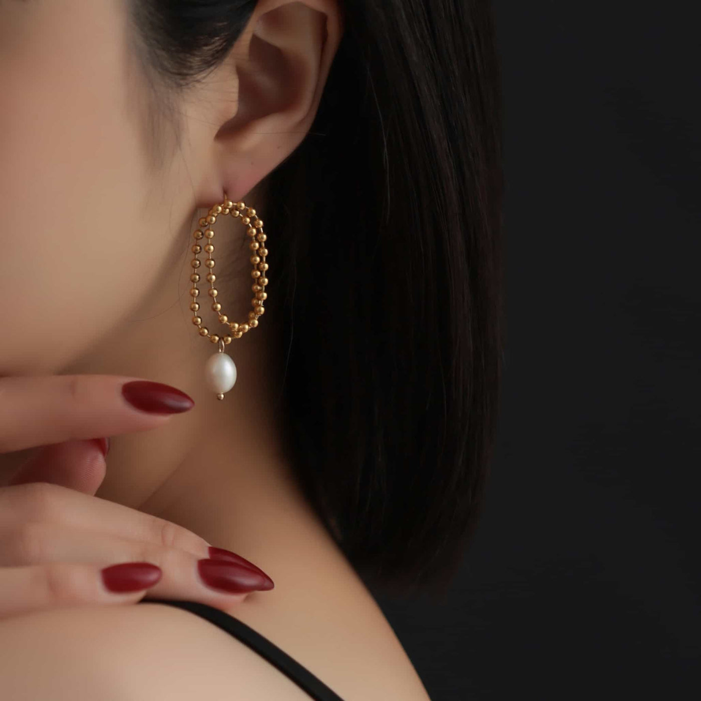 pearl chain earrings p57