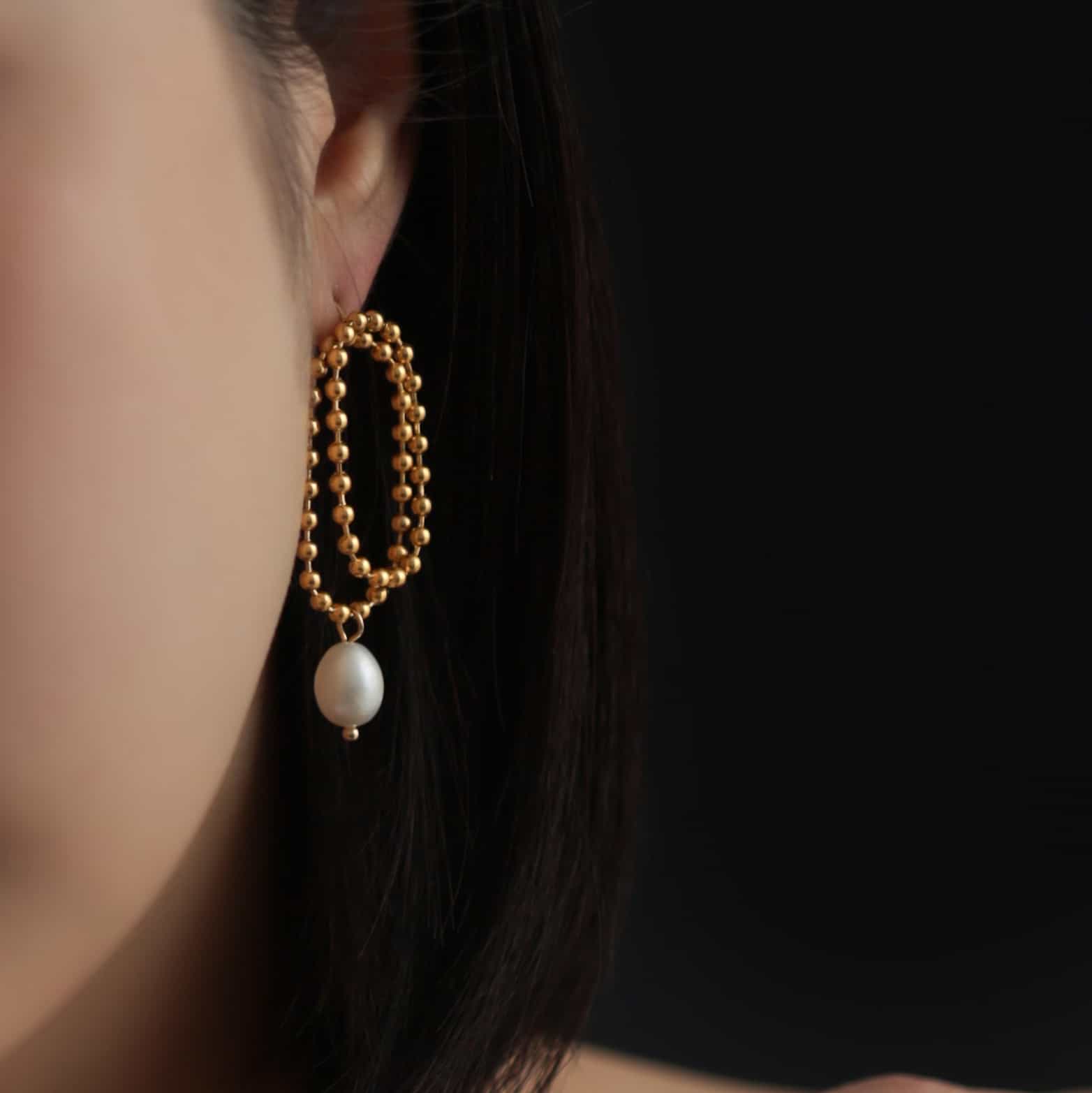 パール チェーン ピアス p57 – Las（ラス）