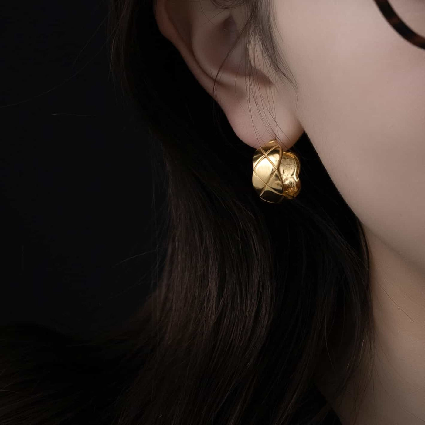 キルティング フープ ピアス p29