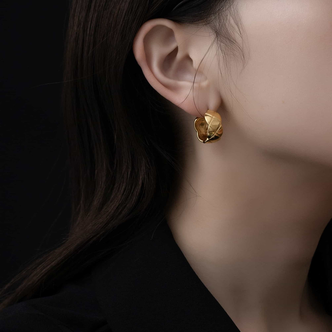キルティング フープ ピアス p29