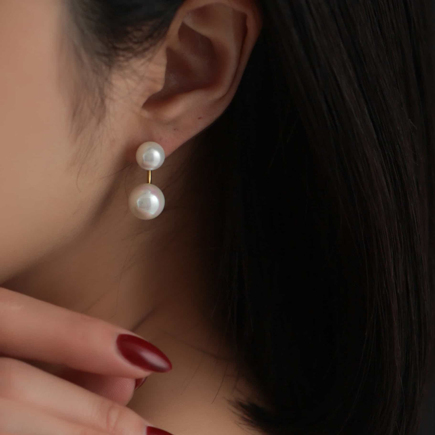 レイヤード パール ピアス p111