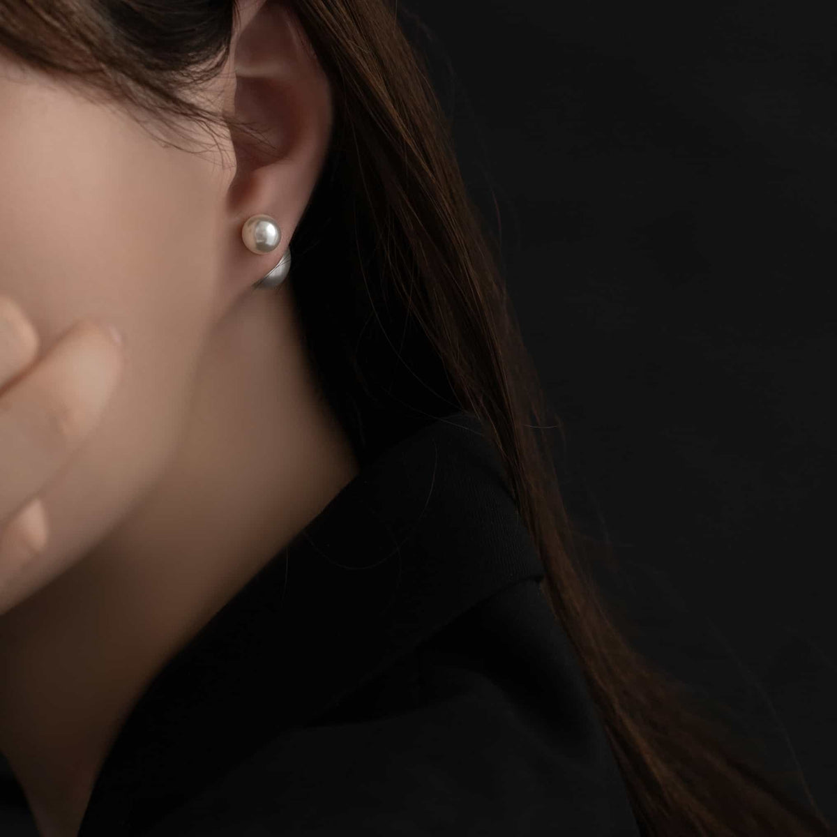 ダブル パール ピアス p120
