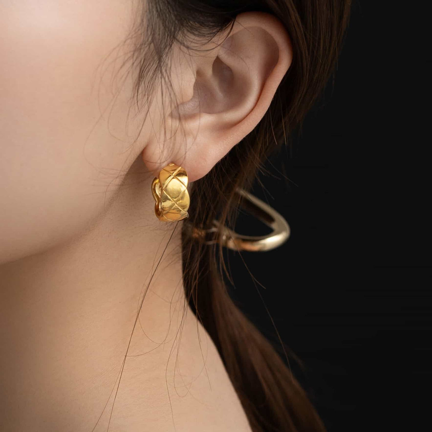キルティング フープ ピアス p29