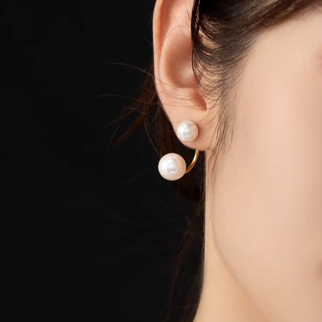 レイヤード パール ピアス p111