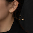 ビジュー ダブルライン ピアス p113