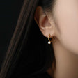 Zirconia hoop earrings p28