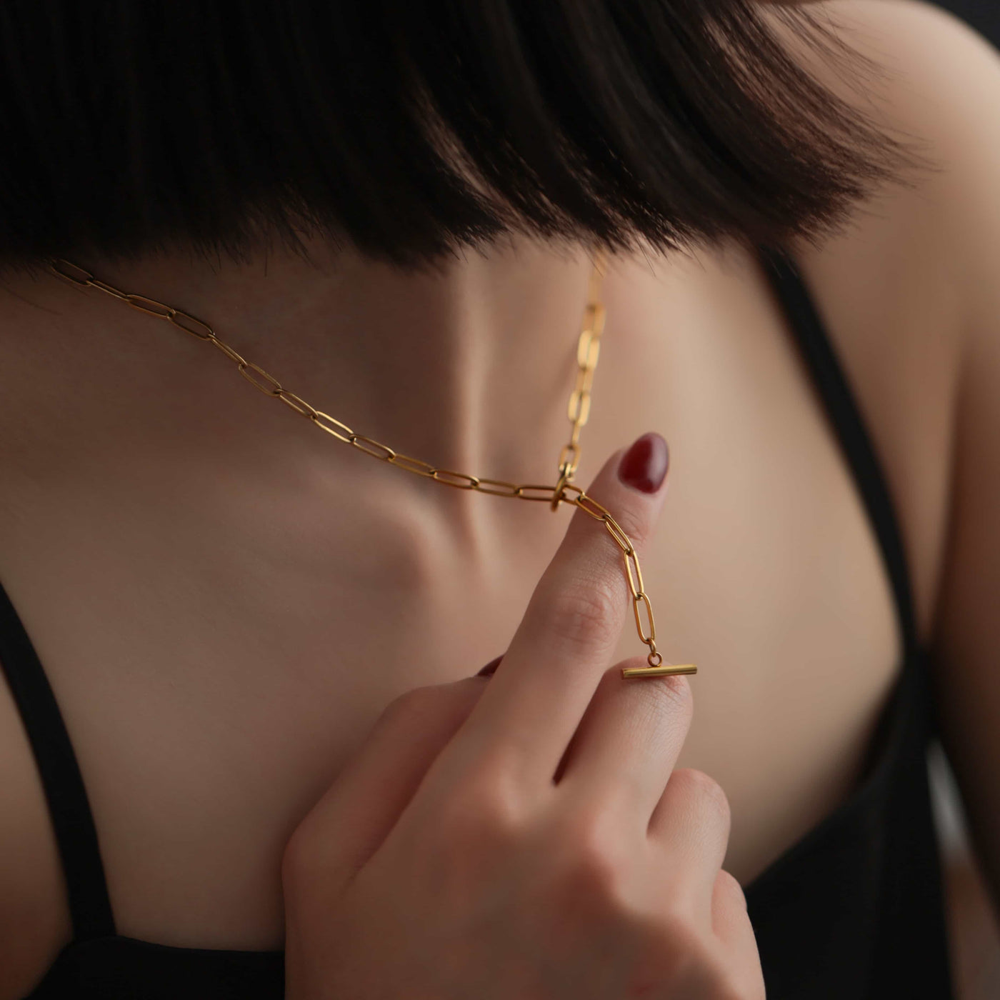 ロング パーツ ネックレス n87