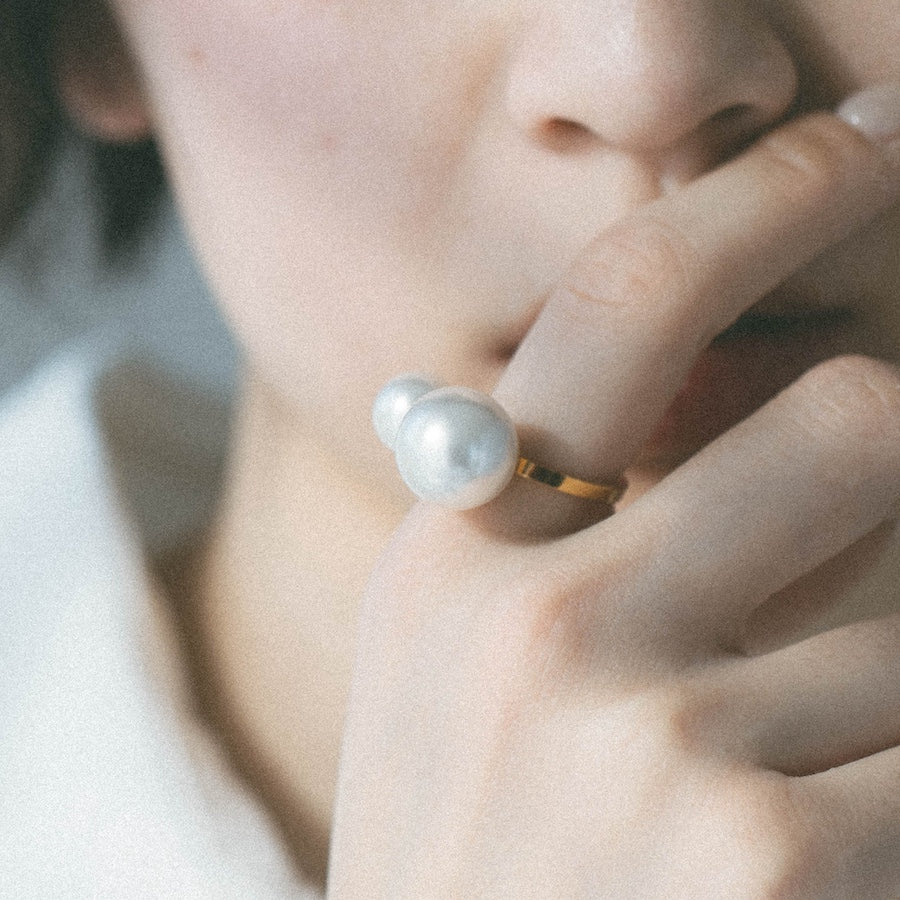 ダブル パール リング r123