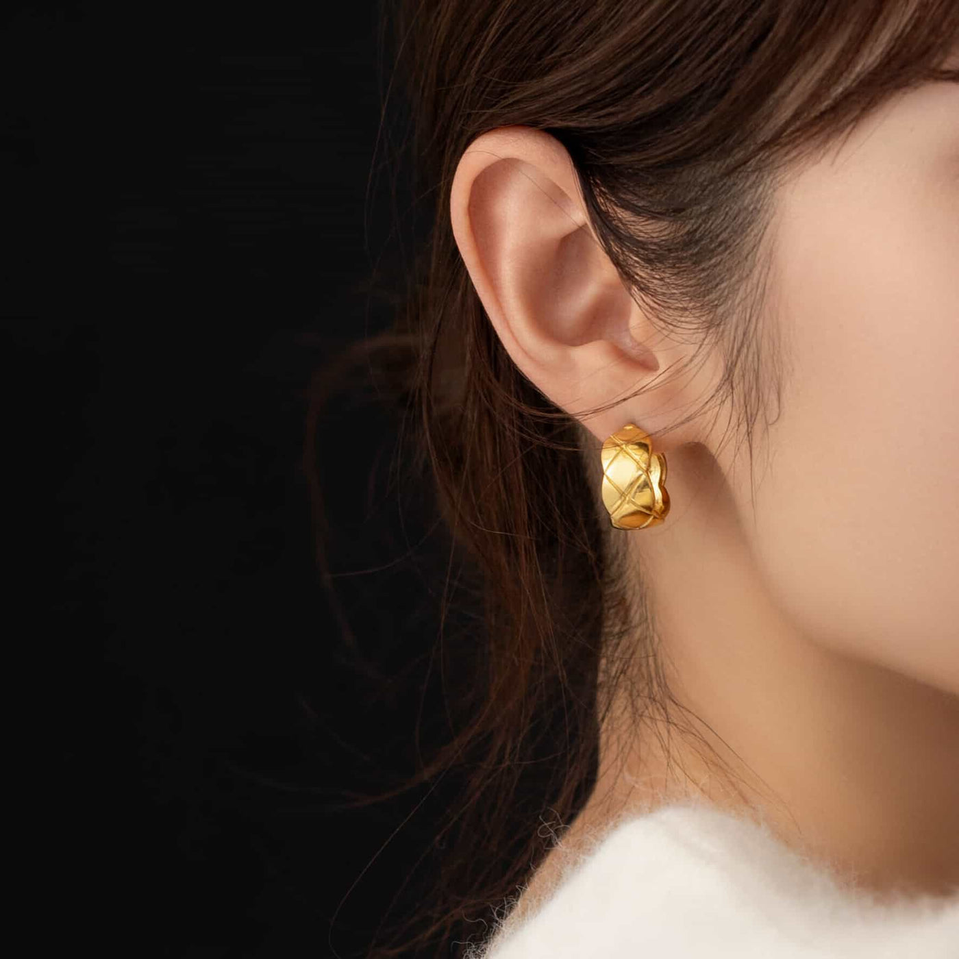 キルティング フープ ピアス p29