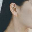Zirconia hoop earrings p28