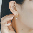 Zirconia hoop earrings p28
