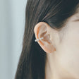 quilted hoop ear cuff e16