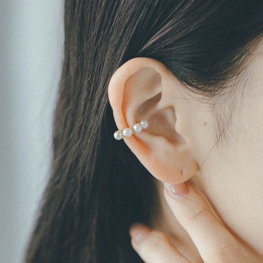 quilted hoop ear cuff e16