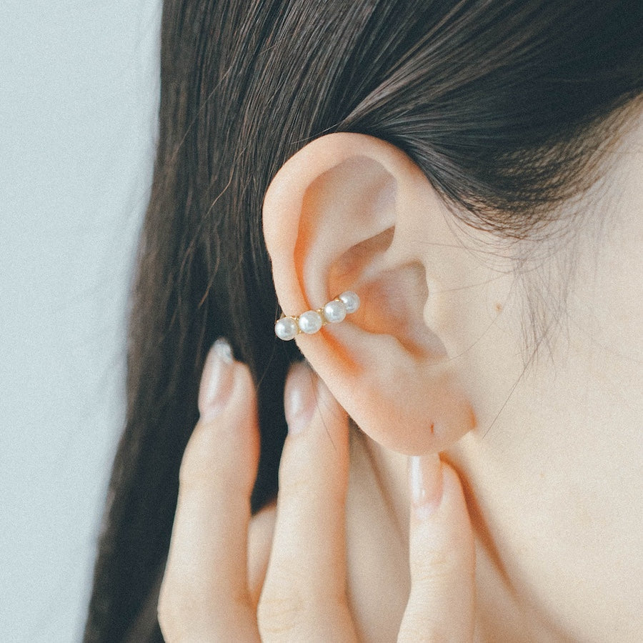 quilted hoop ear cuff e16