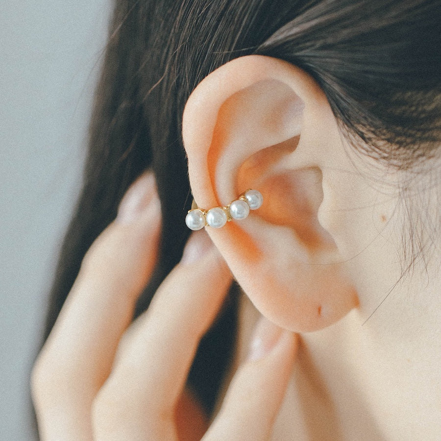 quilted hoop ear cuff e16