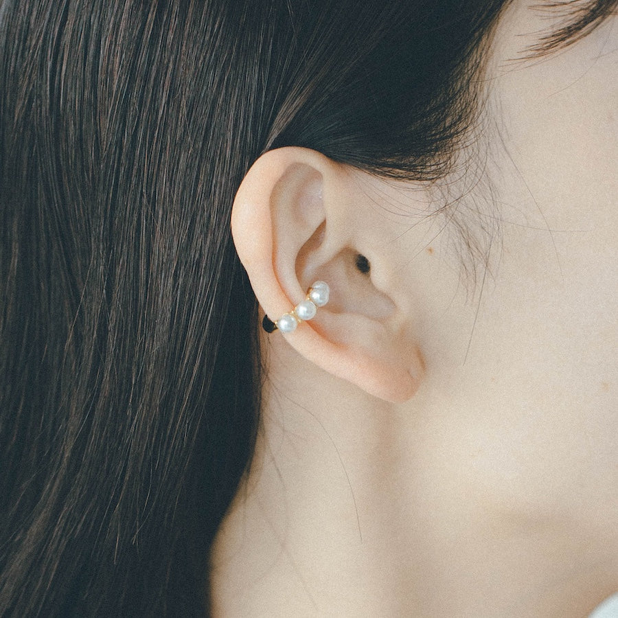quilted hoop ear cuff e16