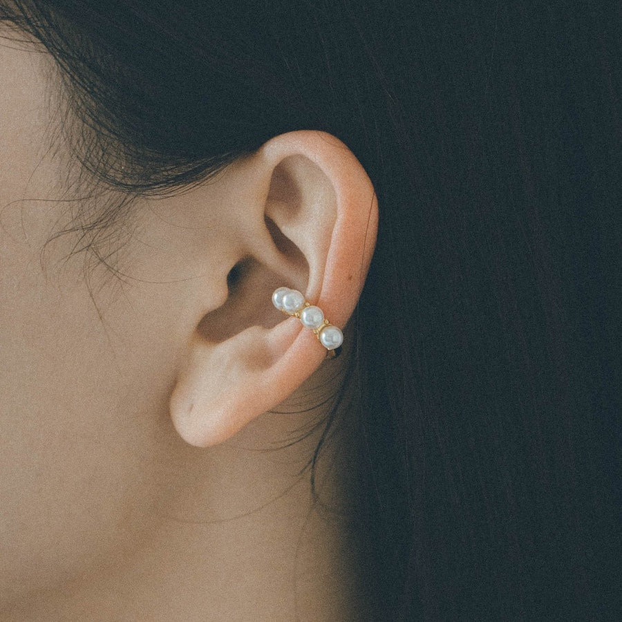 quilted hoop ear cuff e16
