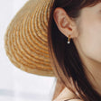 Zirconia hoop earrings p28