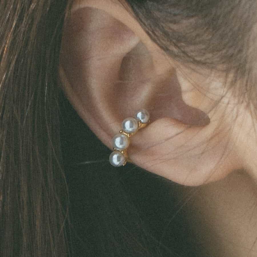quilted hoop ear cuff e16