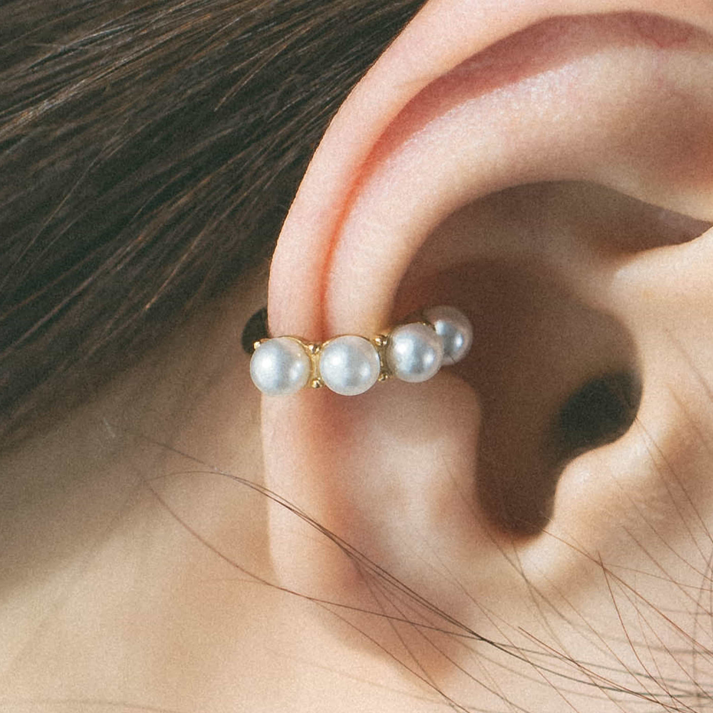 quilted hoop ear cuff e16