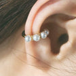 quilted hoop ear cuff e16