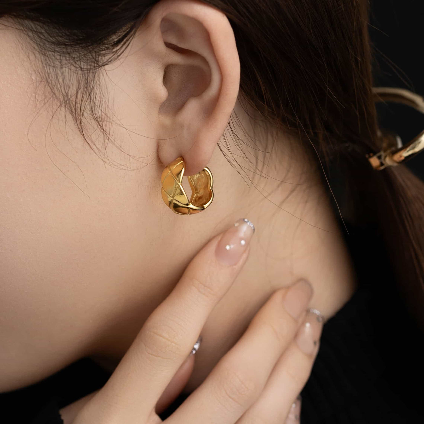 キルティング フープ ピアス p29