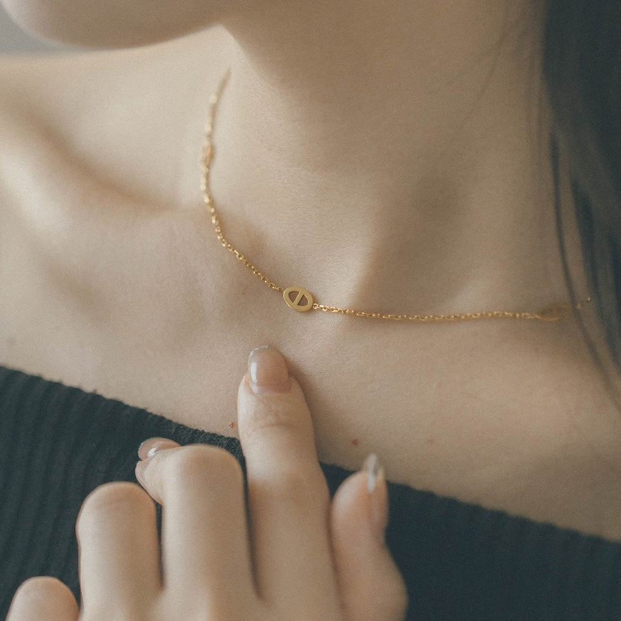 anchor chain necklace n63