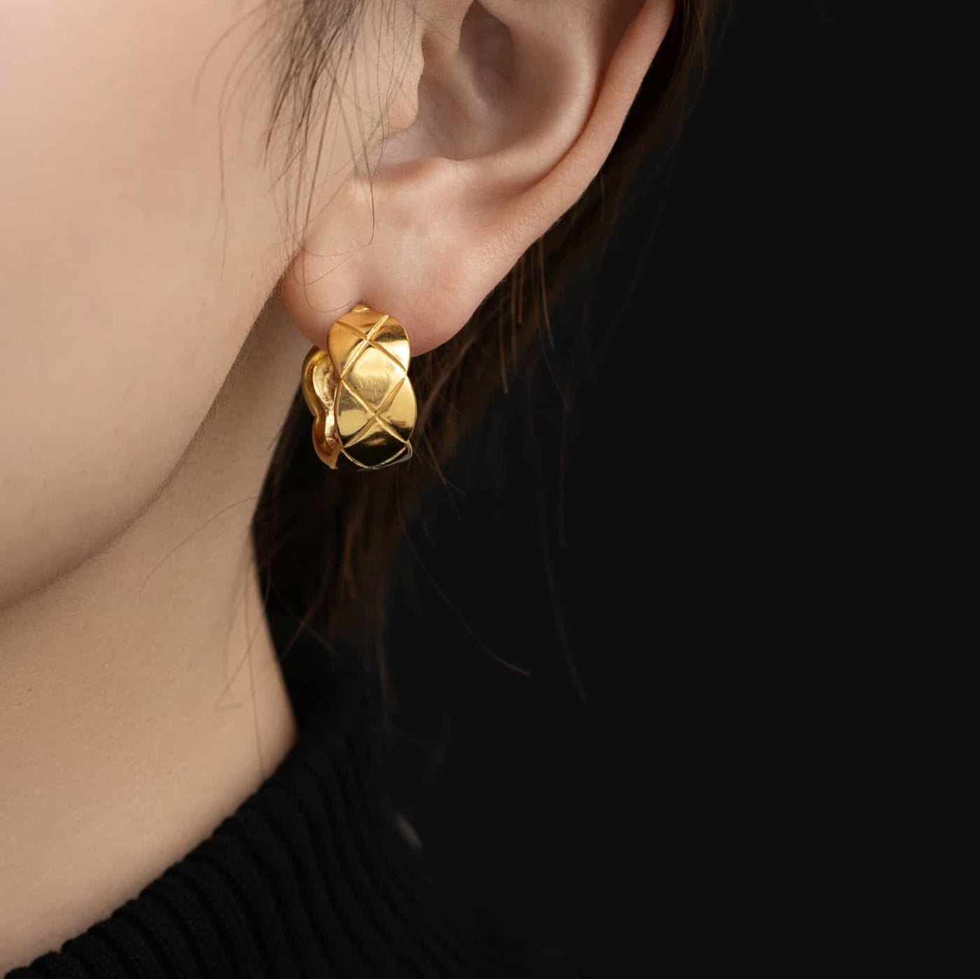キルティング フープ ピアス p29