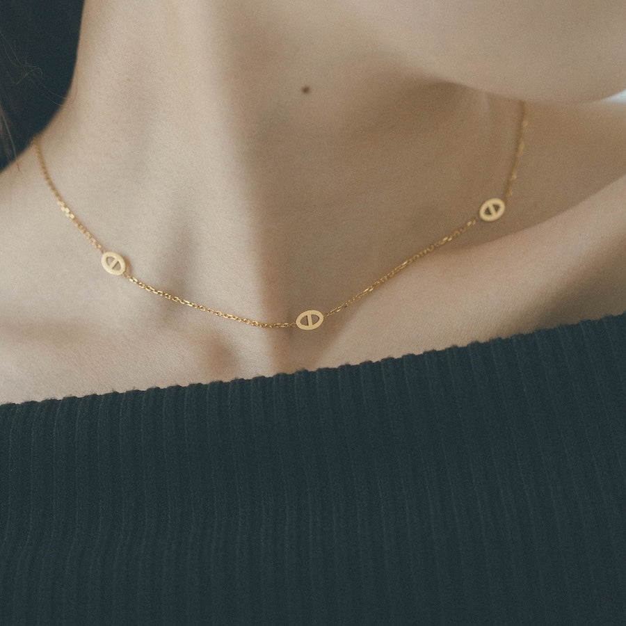 anchor chain necklace n63