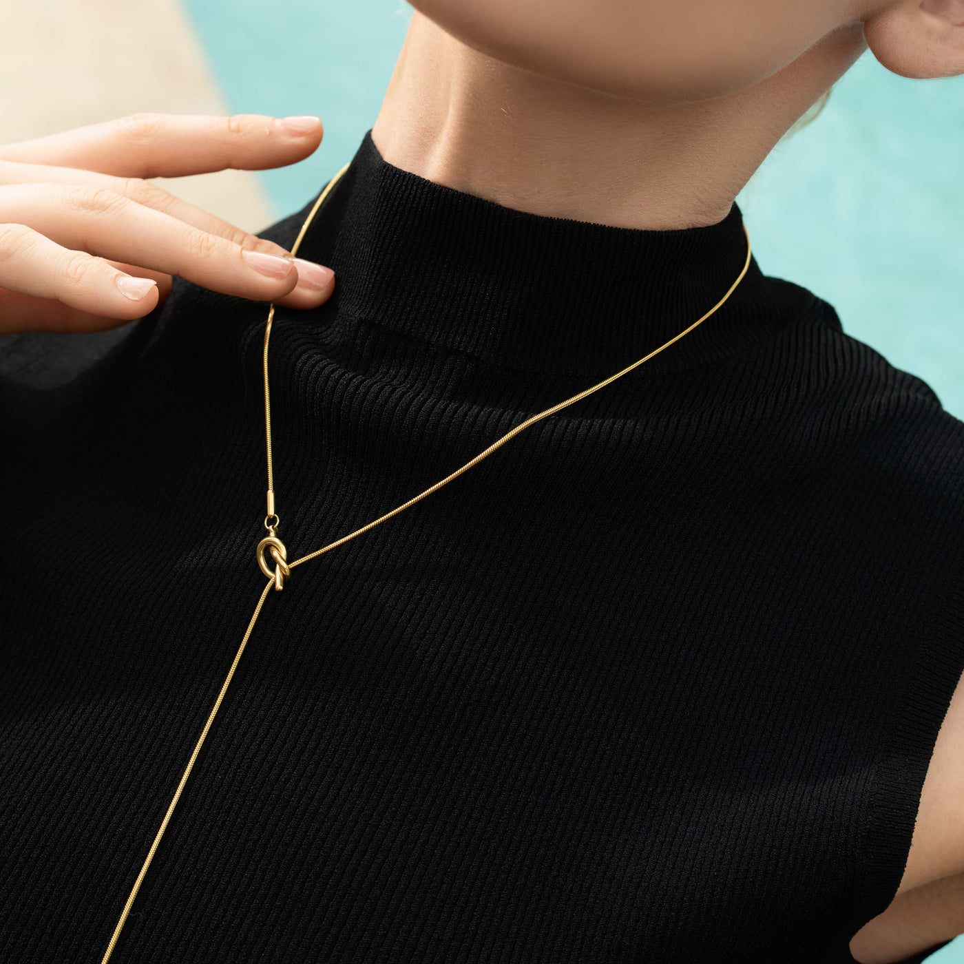 ロング ノット ネックレス n31